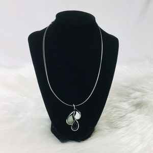 Teardrop stone necklace
